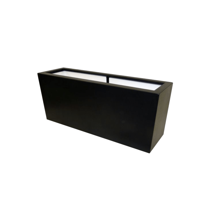 Plantekasse i glasfiber - Rektangel - 120 x 30 x 50 cm - Med bund