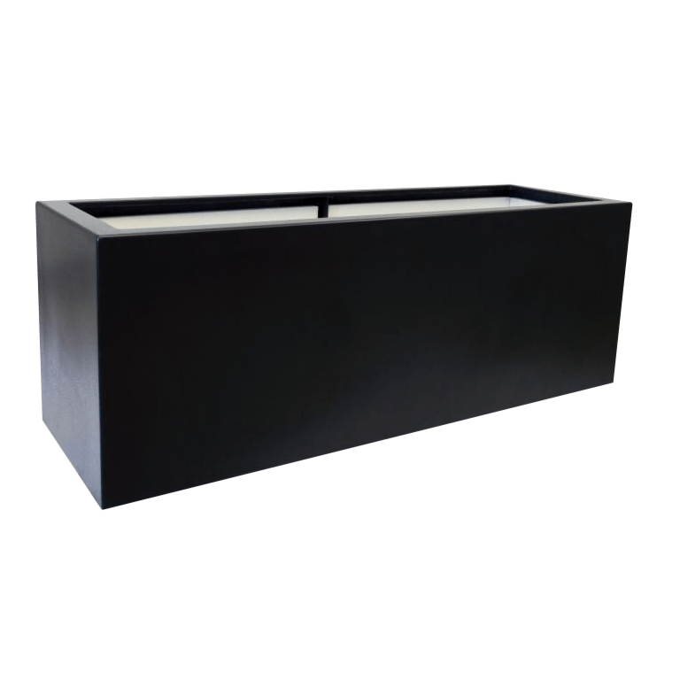 Plantekasse i glasfiber - Rektangel - 120 x 40 x 50 cm - Med bund