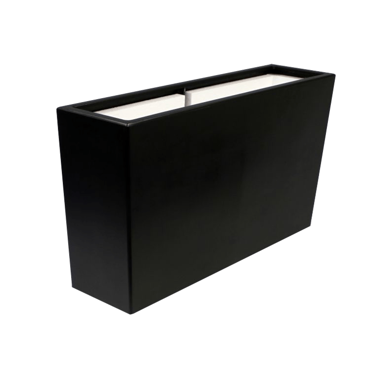 Plantekasse i glasfiber - Rektangel - 150 x 25 x 80 cm - Med bund