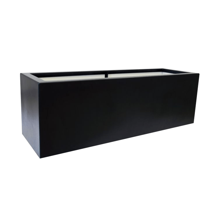Plantekasse i glasfiber - Rektangel - 150 x 40 x 40 cm - Med bund