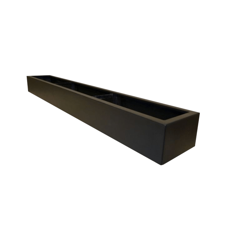 Plantekasse i glasfiber - Rektangel - 200 x 30 x 20 cm - Med bund