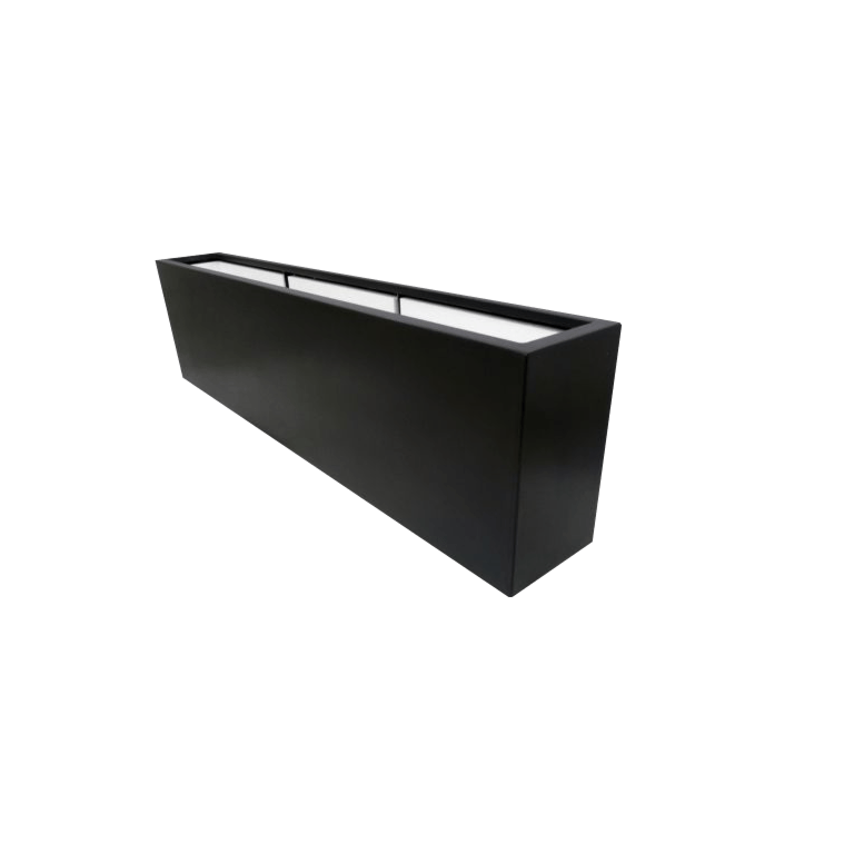 Plantekasse i glasfiber - Rektangel - 200 x 30 x 60 cm - Med bund