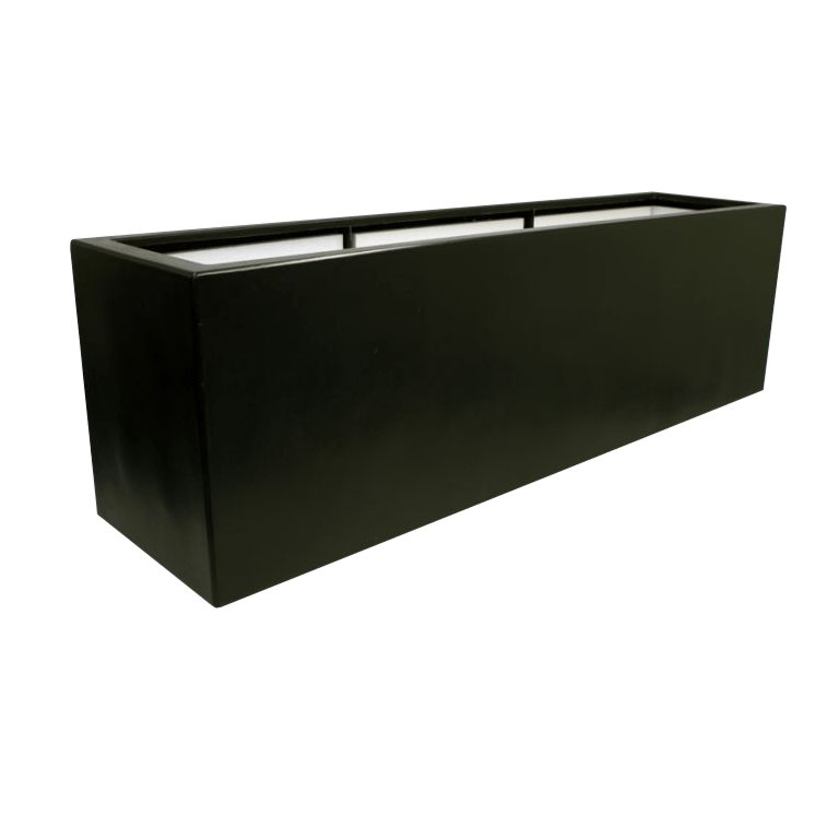 Plantekasse i glasfiber - Rektangel - 200 x 50 x 60 cm - Med bund