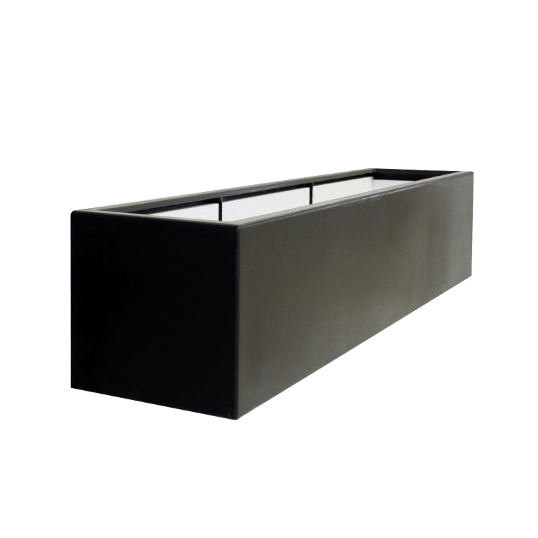Plantekasse i glasfiber - Rektangel - 200 x 60 x 60 cm - Med bund