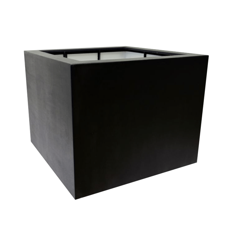 Plantekasse i glasfiber - Kvadratisk - 120 x 120 x 100 cm - Med bund