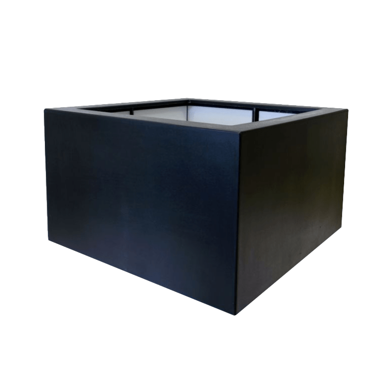 Plantekasse i glasfiber - Kvadratisk - 120 x 120 x 60 cm - Med bund