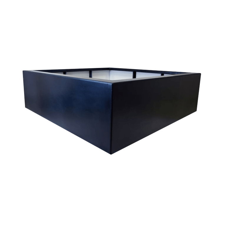 Plantekasse i glasfiber - Kvadratisk - 140 x 140 x 60 cm - Med bund