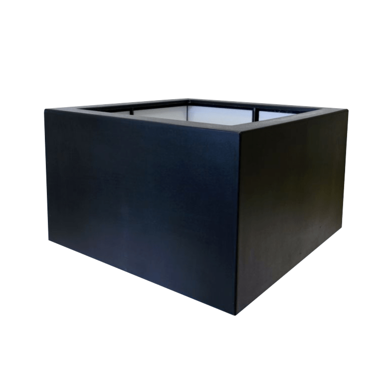 Plantekasse i glasfiber - Kvadratisk - 160 x 160 x 80 cm - Med bund