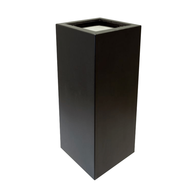 Plantekasse i glasfiber - Kvadratisk - 50 x 50 x 120 cm - Med bund