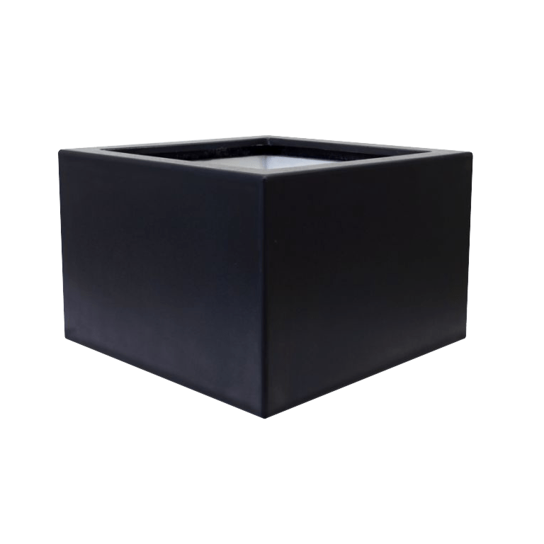 Plantekasse i glasfiber - Kvadratisk - 60 x 60 x 40 cm - Med bund