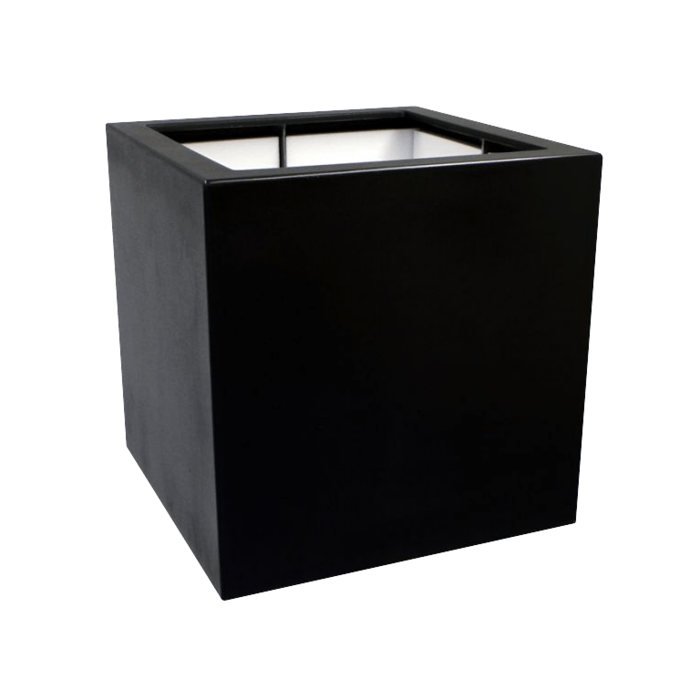 Plantekasse i glasfiber - Kvadratisk - 80 x 80 x 80 cm - Med bund