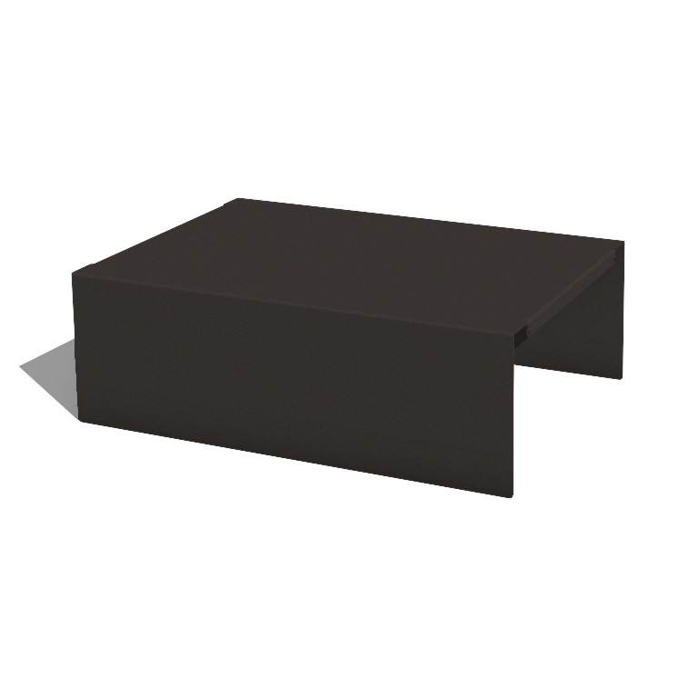 Plateau til Plantekasse af pulverlakeret stål 60 x 41 x 20 cm