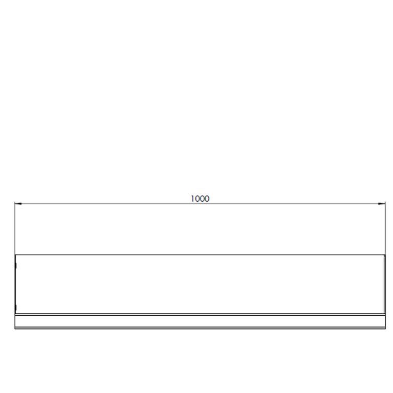 Cortenstål støttemur - Lige ud - 100 x 30 cm