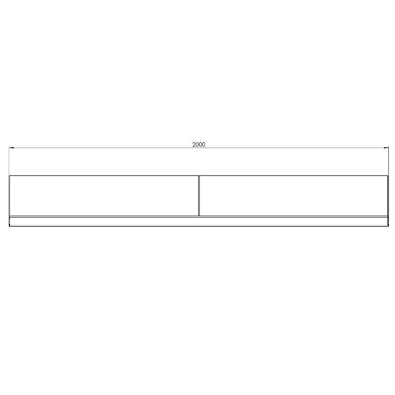 Støttemur af cortenstål lige 200 cm (højde 30 cm)