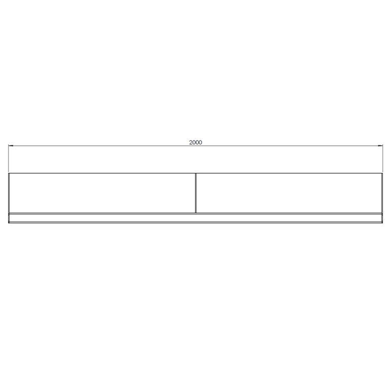 Støttemur af cortenstål lige 200 cm (højde 60 cm)