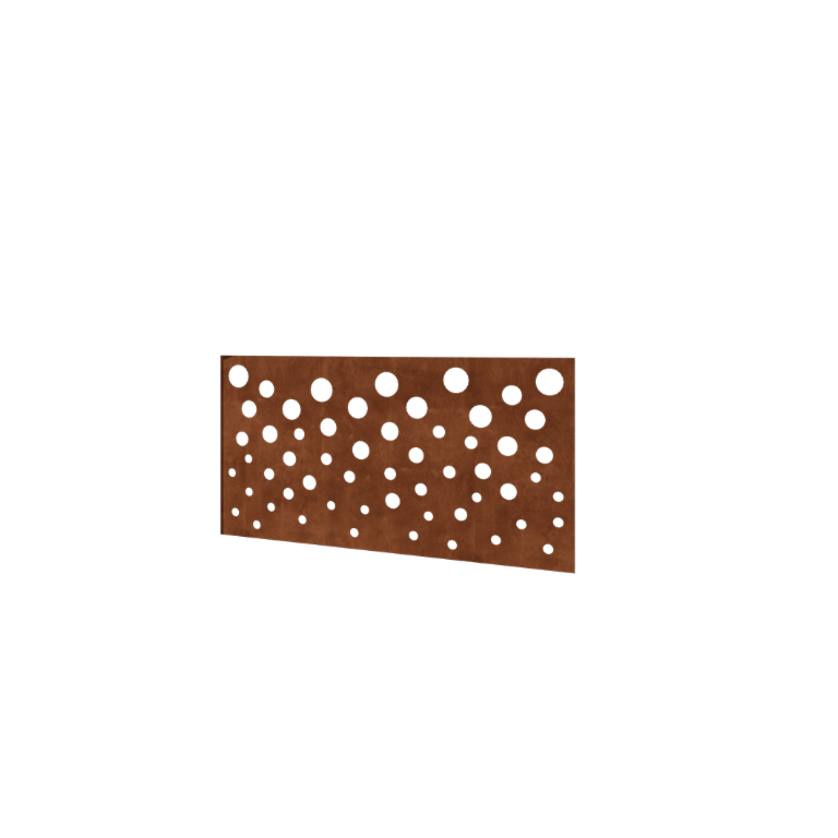 Cortenstål hegn H - Panel B - 120 x 63,3 cm
