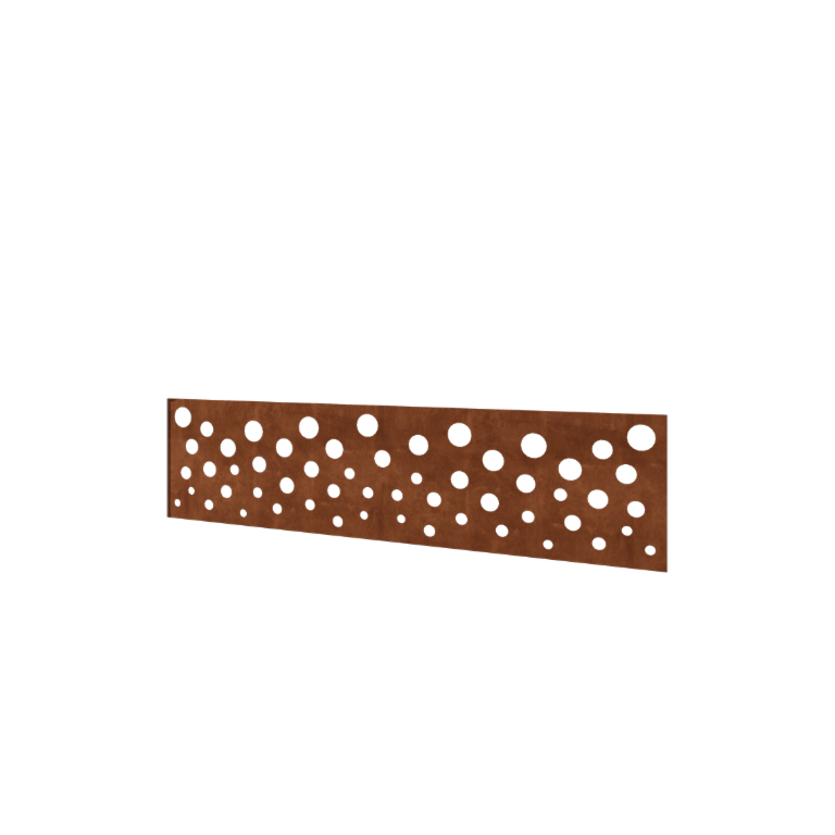 Cortenstål hegn H - Panel B - 180 x 47,5 cm