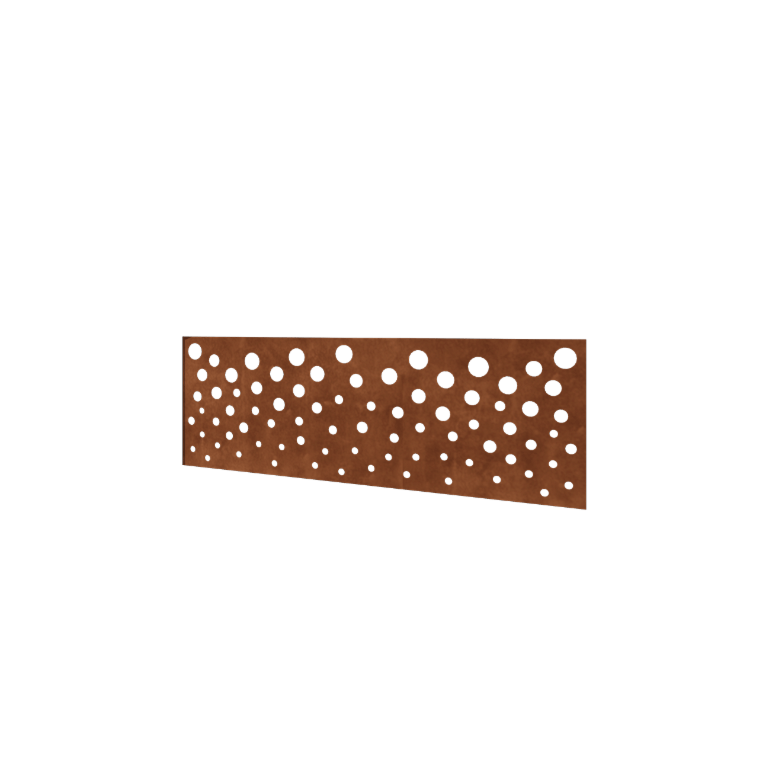 Cortenstål hegn H - Panel B - 180 x 63,3 cm