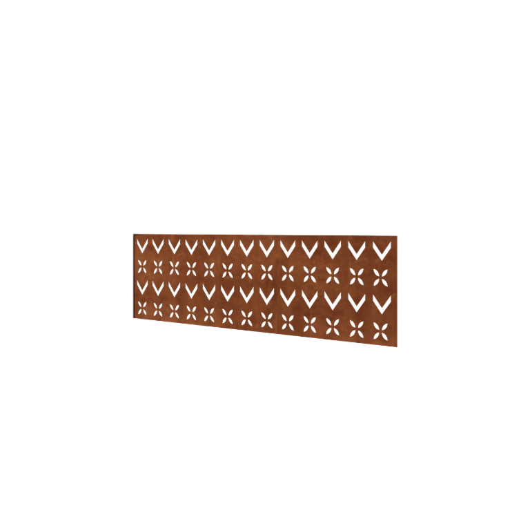 Cortenstål hegn H - Panel V - 180 x 63,3 cm