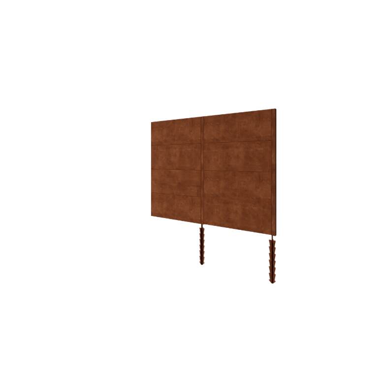 Hegn af cortenstål H4 sæt 252 cm