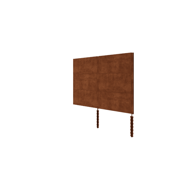 Hegn af cortenstål H3 sæt 252 cm