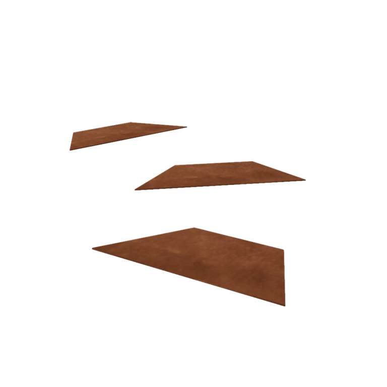 Cortenstål trædesten - Sekshjørne half H - 50 x 21,5 cm