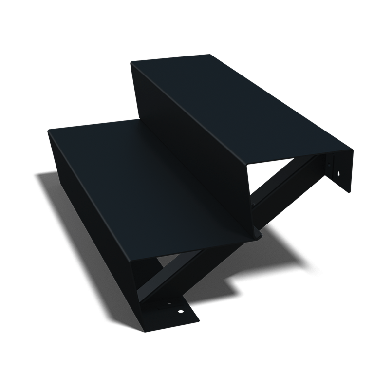 Sort have trappe New York 2 trappsteg (bredde 80 cm)