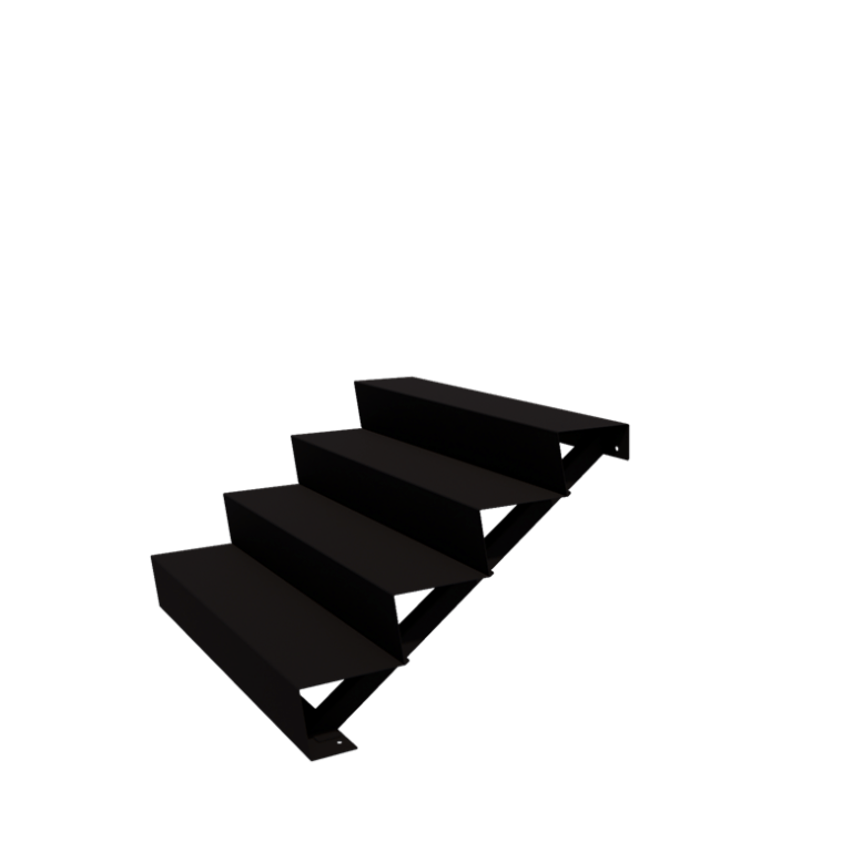 Sort have trappe New York 4 trappsteg (bredde 120 cm)