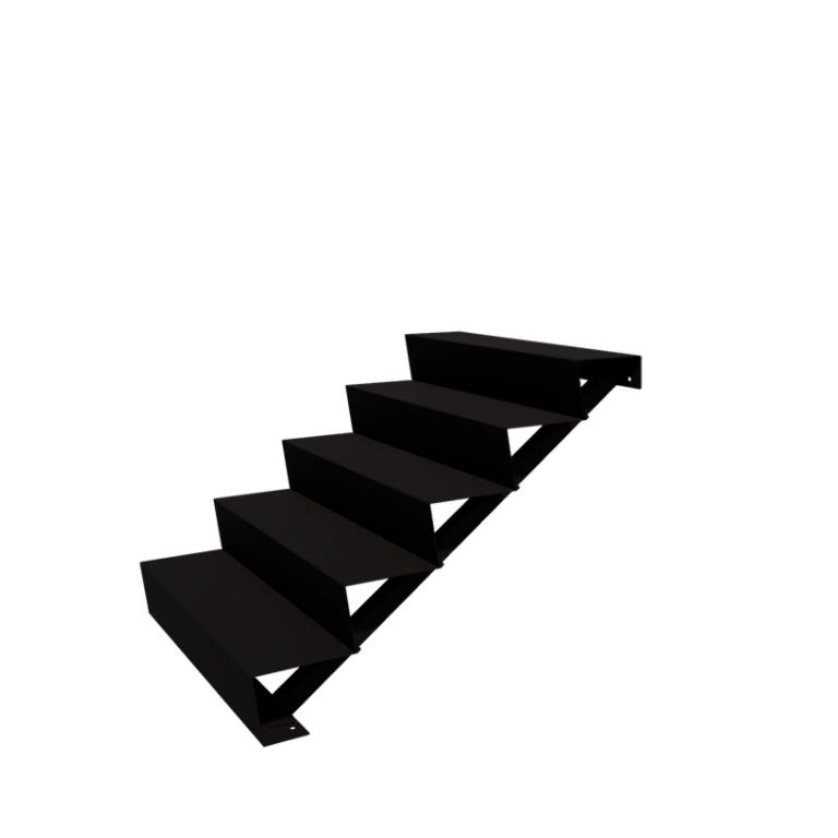 Sort have trappe New York 5 trappsteg (bredde 100 cm)