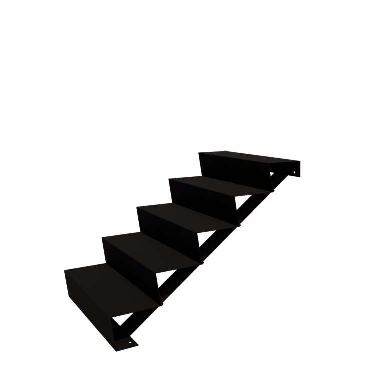 Sort have trappe New York 5 trappsteg (bredde 80 cm)