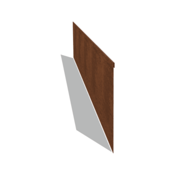 Bedkant af cortenstål valset 35 cm (længde 240 cm)
