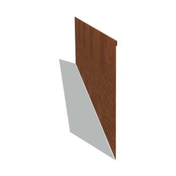 Bedkant af cortenstål valset 45 cm (længde 240 cm)
