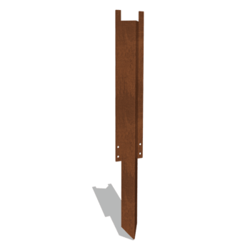 Jordspyd højt corten-stål XL 45 cm