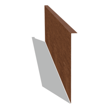 Bedkant af cortenstål bukket 34 cm (længde 150 cm)