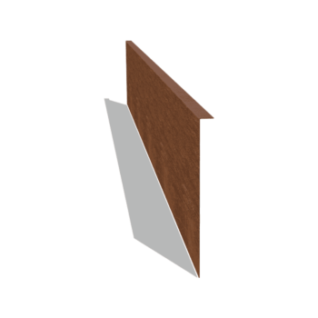 Bedkant af cortenstål bukket 34 cm (længde 240 cm)