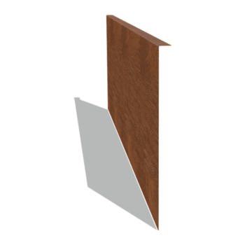 Bedkant af cortenstål bukket 45 cm (længde 150 cm)