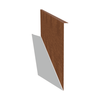 Bedkant af cortenstål bukket 45 cm (længde 240 cm)