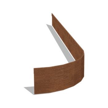 Bedkant af cortenstål valset FLEX 13 cm (længde 150 cm)