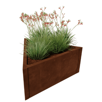 Plantekasse af cortenstål Alaska ligesidet 80 cm