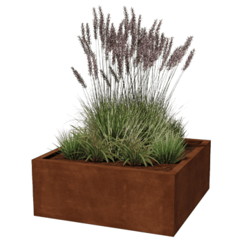 Svejst plantekasse Corten-stål Montana 100 x 100 x 40 cm