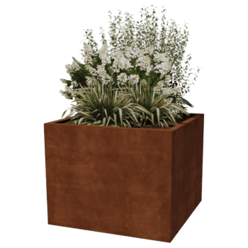 Svejst plantekasse Corten-stål Montana 100 x 100 x 80 cm