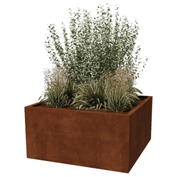 Svejst plantekasse Corten-stål Montana 120 x 120 x 60 cm