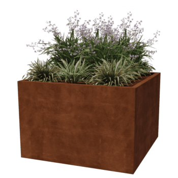 Svejst plantekasse Corten-stål Montana 120 x 120 x 80 cm