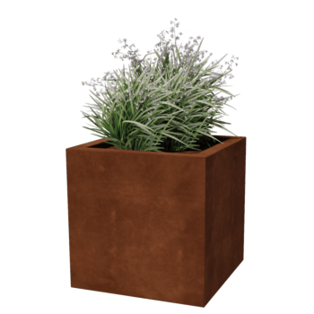 Svejst plantekasse Corten-stål Montana 50 x 50 x 50 cm