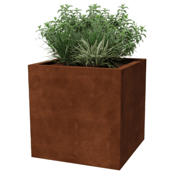 Svejst plantekasse Corten-stål Montana 70 x 70 x 70 cm