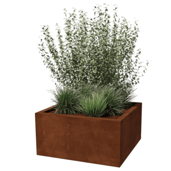 Svejst plantekasse Corten-stål Montana 80 x 80 x 40 cm