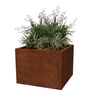 Svejst plantekasse Corten-stål Montana 80 x 80 x 60 cm