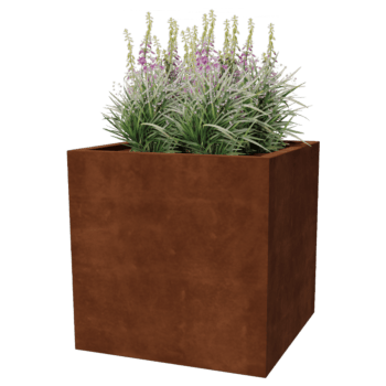 Svejst plantekasse Corten-stål Montana 80 x 80 x 80 cm