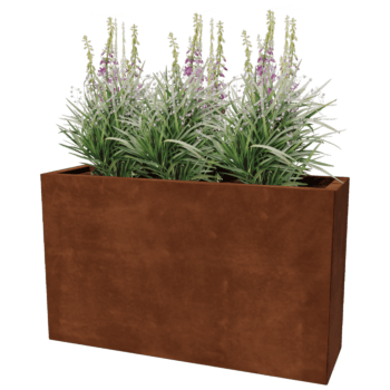 Plantekasse af cortenstål Texas 30 x 100 cm
