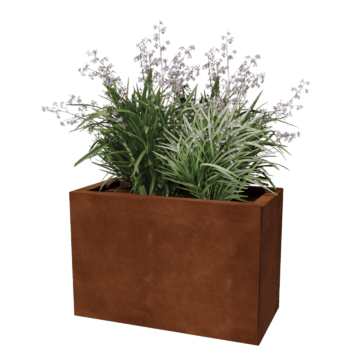 Plantekasse af cortenstål Texas 30 x 60 cm